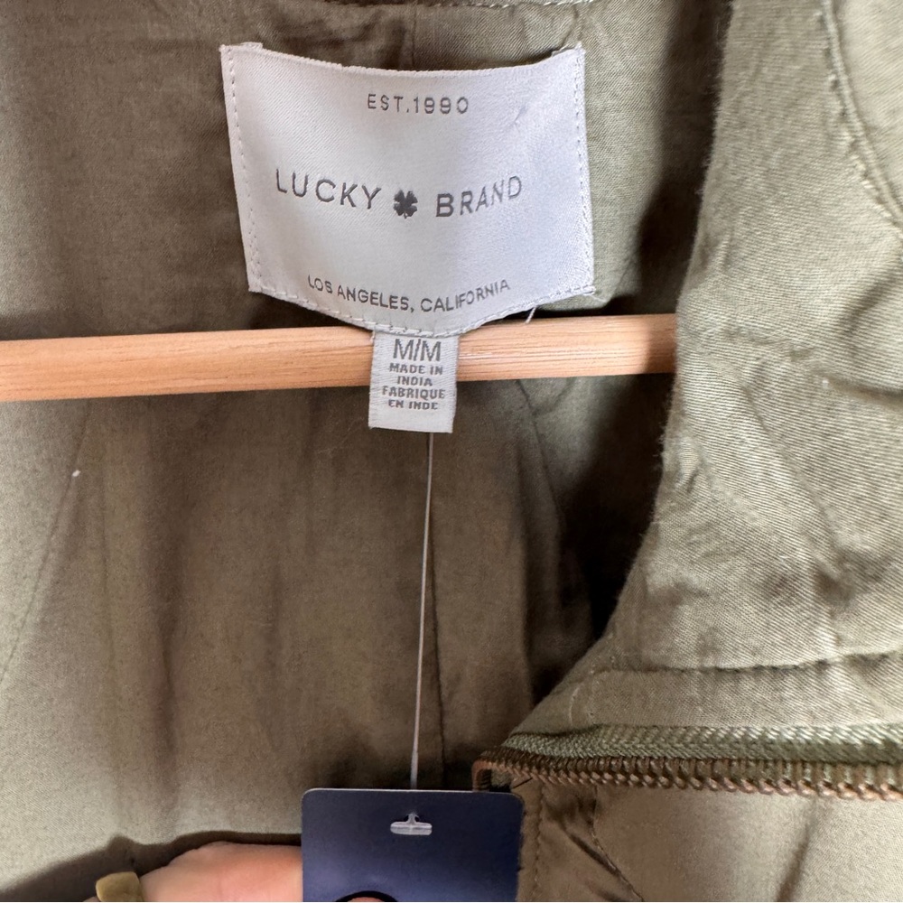 NWT Lucky Brand Quilted Jacket in Olive Women’s Medium - Picture 4 of 8